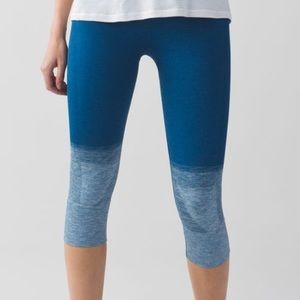 Lululemon seamless crop compression leggings